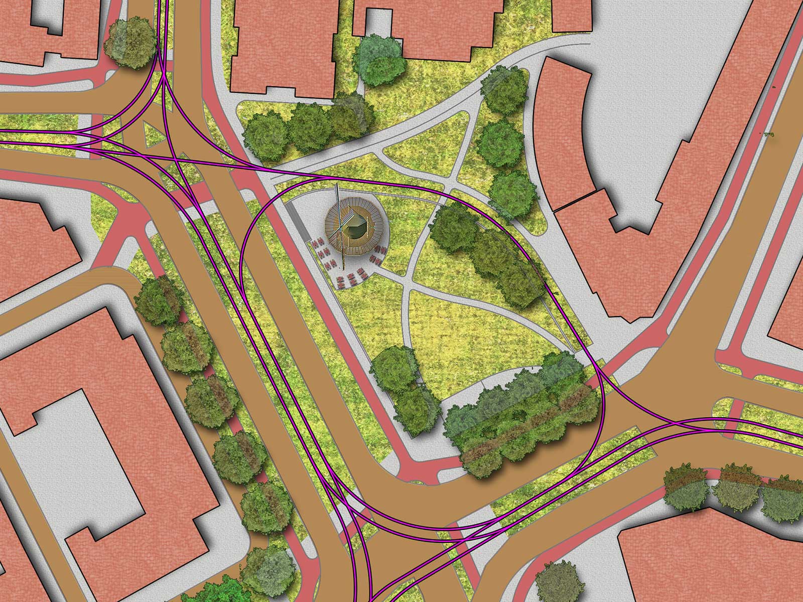 Future plan of Oostplein in Rotterdam