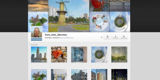 Instagram profile of Frans Blok - 3Develop a few days after its creation in early 2015