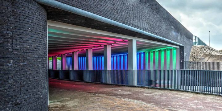 Photo of the Marstunnel in Zutphen looking from Noorderhaven and De Mars towards the city center