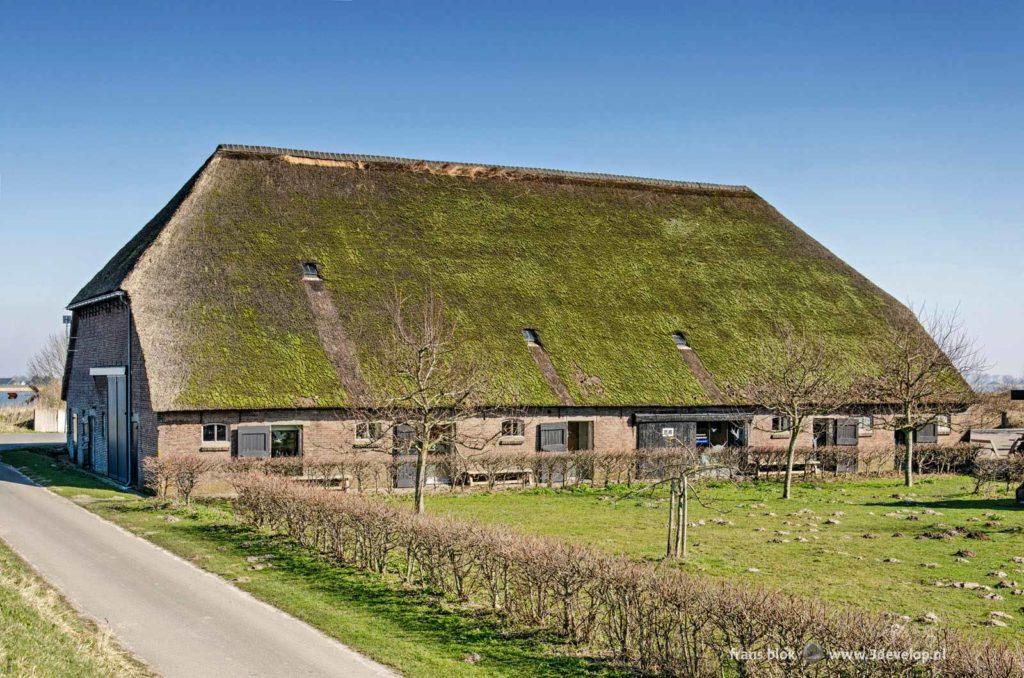 Historic farm on the Dutch nature island of Tiengemeten, now in use as visitors center