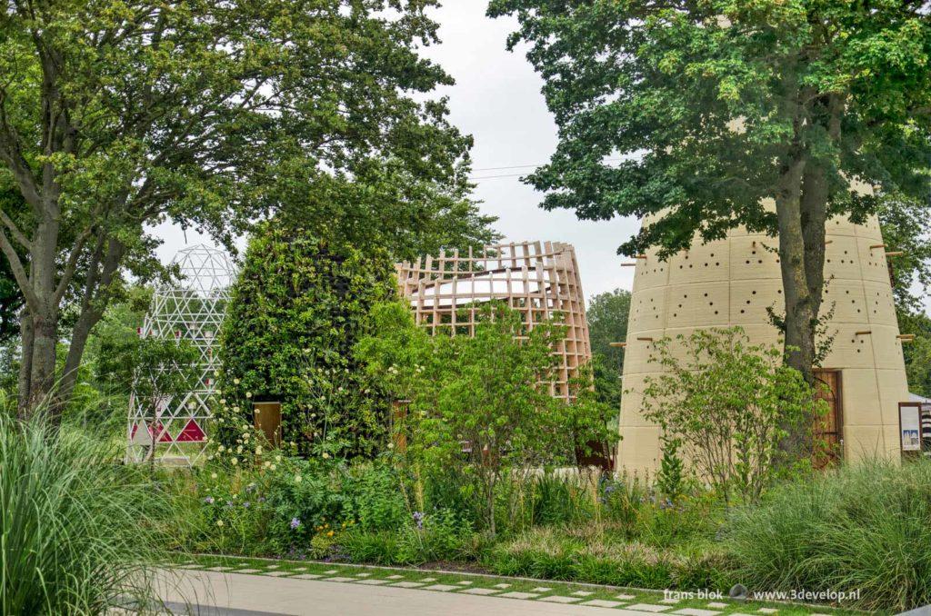 Architecture based on traditional piqeon towers as Quatar's contribution to the Floriade horticulture exhibition in Almere, The Netherlands