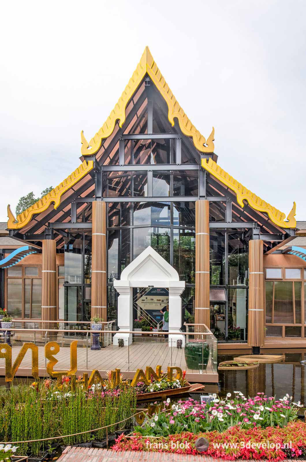 Somewhat kitschy Thai pavillion at the Floriade horticulture exhibition in Almere, The Netherlands, in 2022