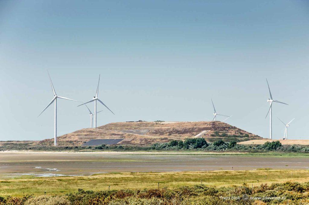 The highest mountain in the province of South-Holland on the premises of Van Gansewinkel Minerals on Maasvlakte near Rotterdam, The Netherlands