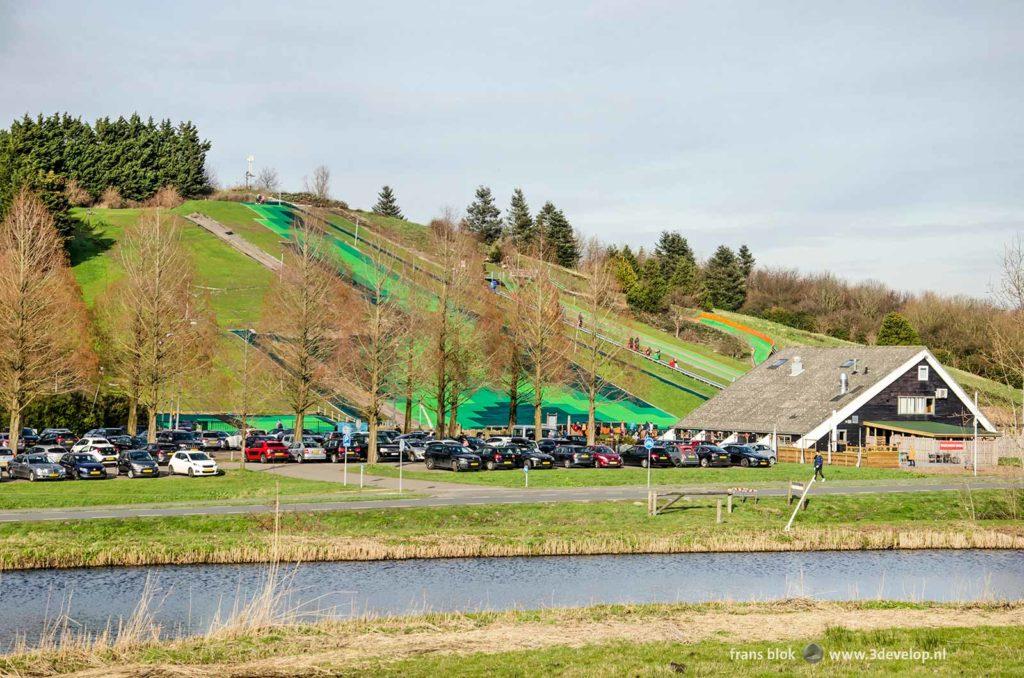 Ski slope in the Hoge Bergsche Bos near Rotterdam, The Netherlands