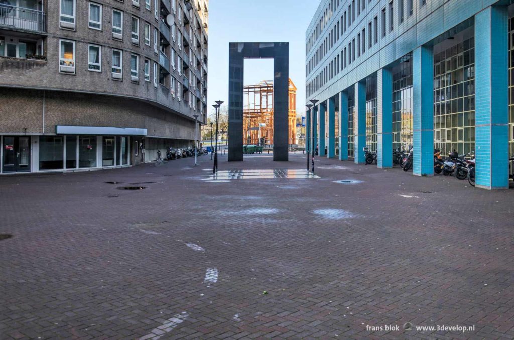 Large neddlessly paved space at Doelstraat in Rotterdam