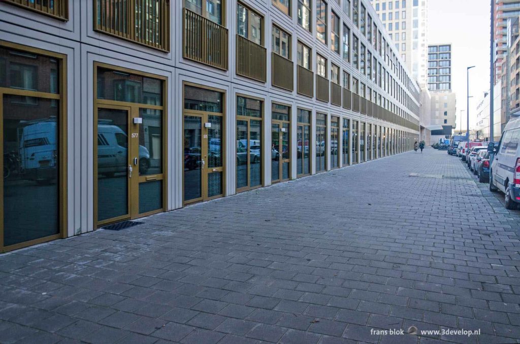 New houses with a lot of pavement tiles rather than gardens at Houtlaan in Rotterdam