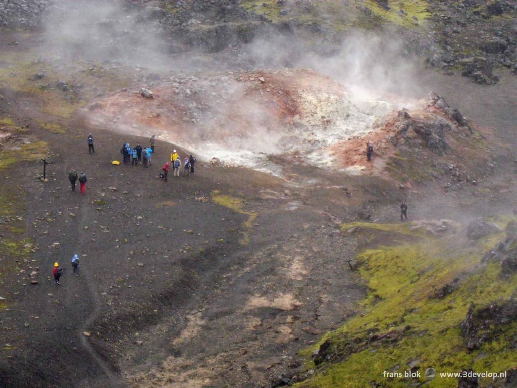 Hot springs at the Laugavegur in Iceland