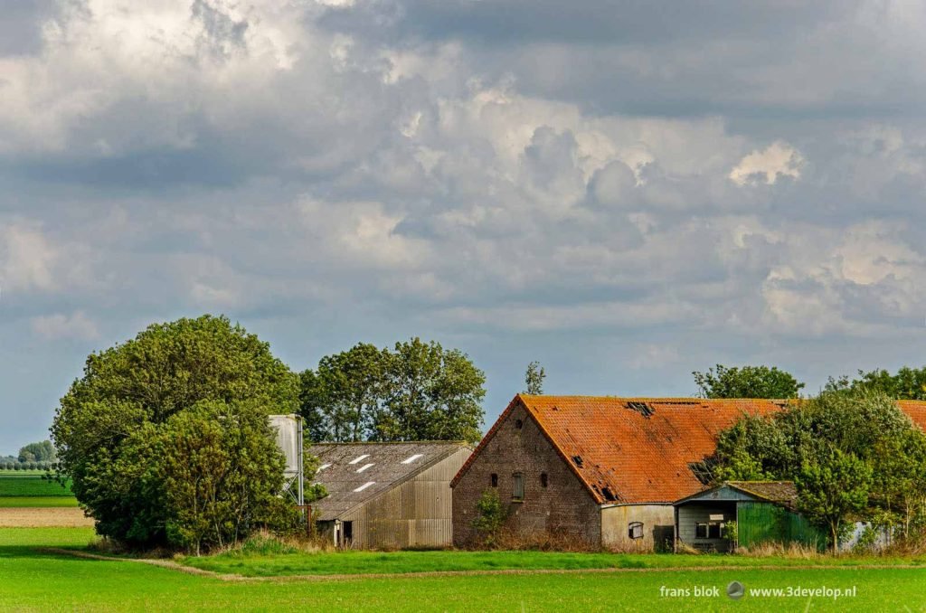 Somewhat dilapidated sheds on Sint Philipsland, Zeeland, The Netherlands