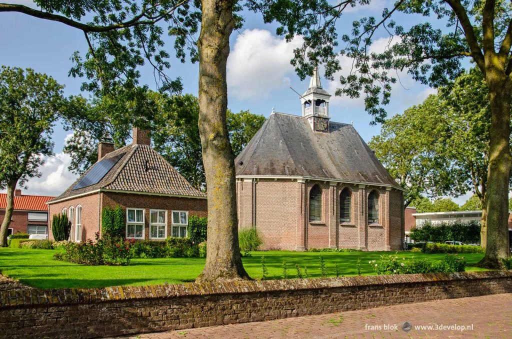 Little church in the village of Sint Philipsland, Zeeland